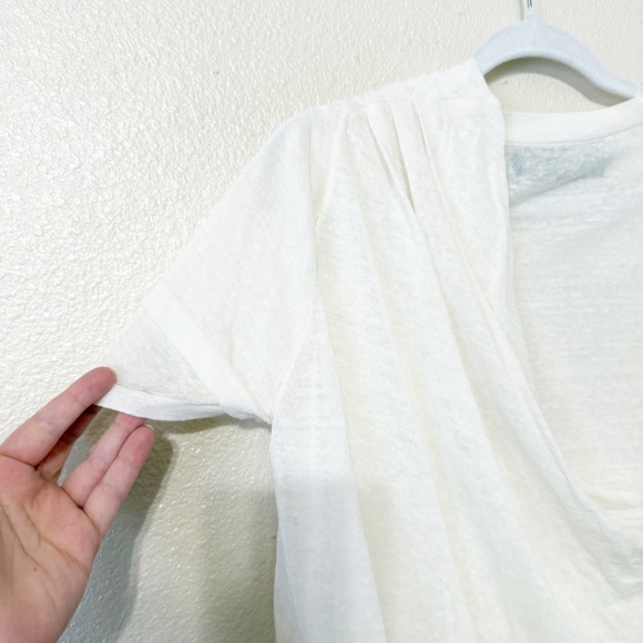 NWT Gauge81 Deva Layering Linen Short Sleeve Draped Top in Ivory size small - Picture 7 of 12